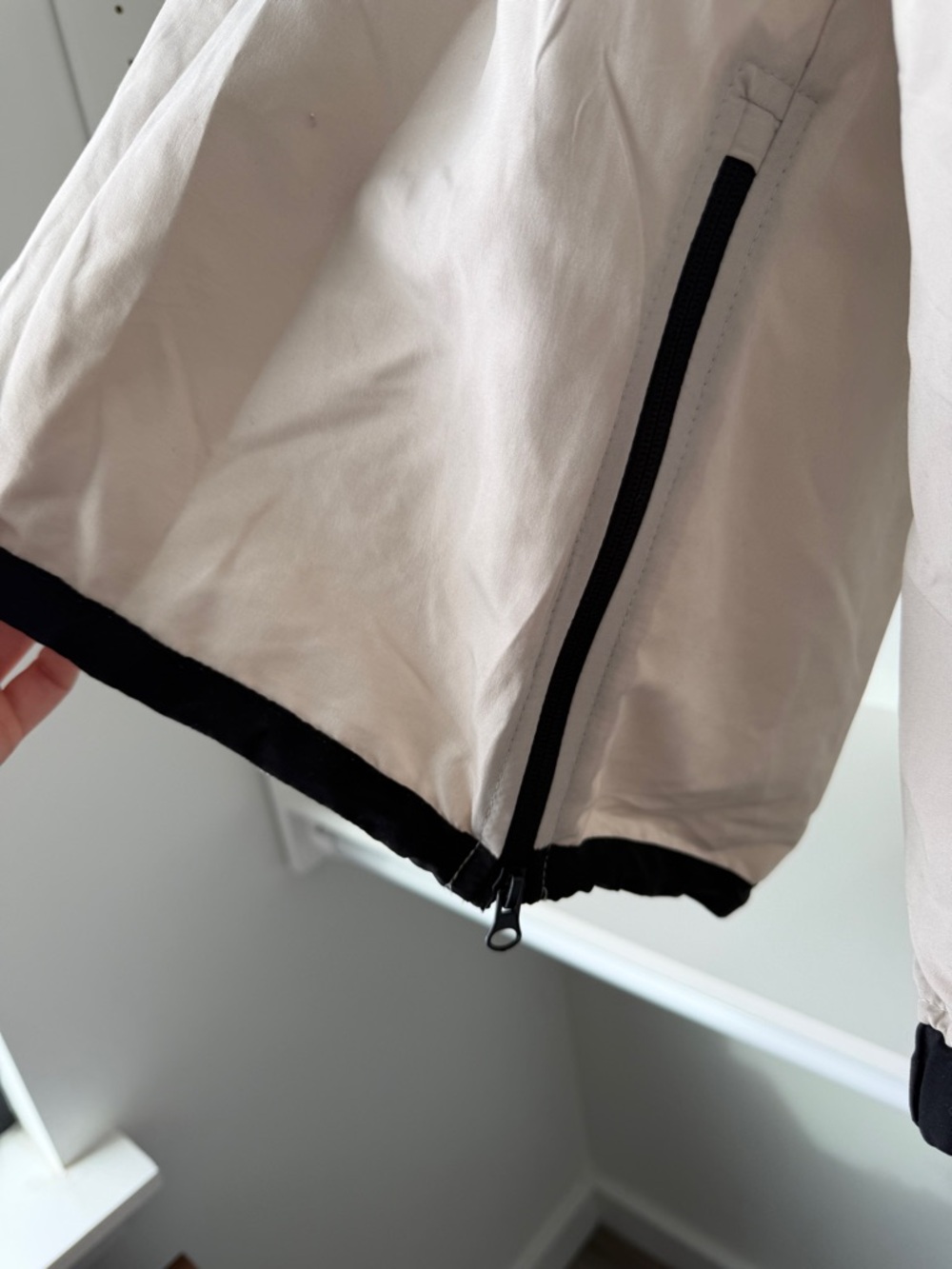 Brooklyn Cloth Beige Hooded Jacket with Black Trim - Picture 4 of 6